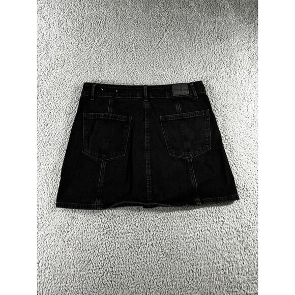 American Eagle Skirt Women 6 High Rise A Line Button Front Denim - Picture 2 of 9